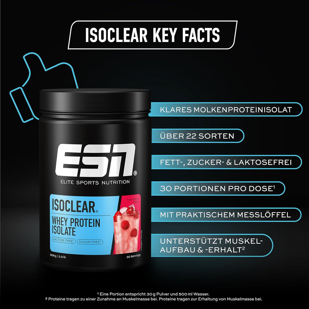 ESN ISOCLEAR Whey Protein Isolate - Fresh Cherry Proteinpulver - 300g