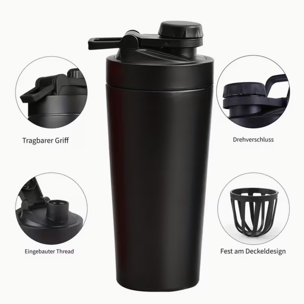 Gladiator Fight Academy Shaker & Trinkflasche mit Thermofunktion - doppelwandiger Edelstahl mit Gravur - 600 ml