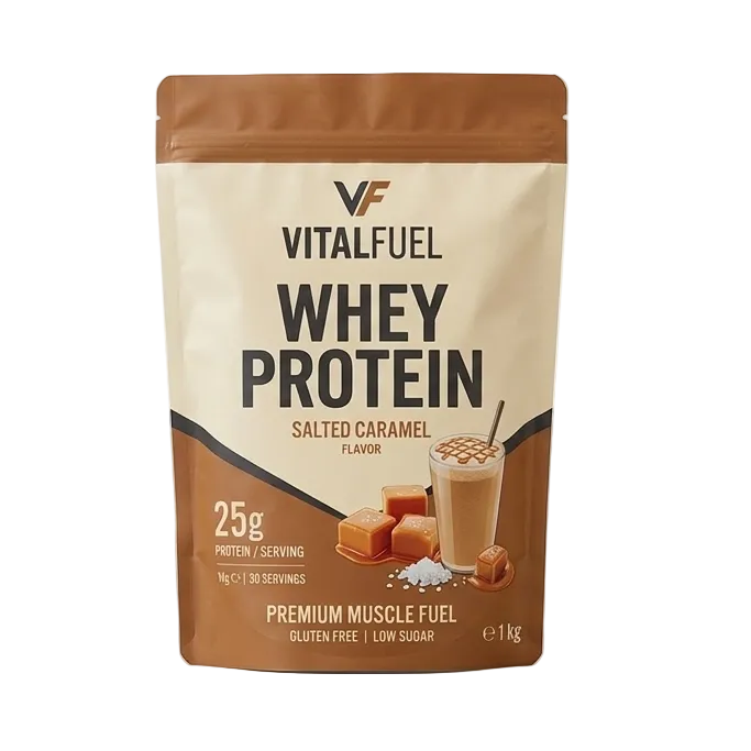 Bsp.: VitalFuel Whey Protein Konzentrat - Salted Caramel - 1.000 g